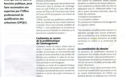 La qualification des urbanistes