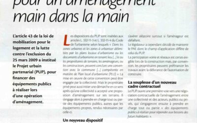 Projet Urbain Partenarial et loi ALUR -Fiscalité de l’aménagement.