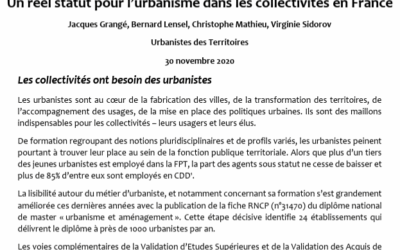 Un réel statut pour l’urbanisme dans les collectivités en France